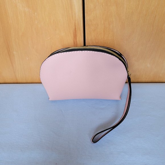 NEW Pink Leather Handbag Crossbody Cute Purse Gold Accent Tote Bag Detach Strap - Picture 5 of 10